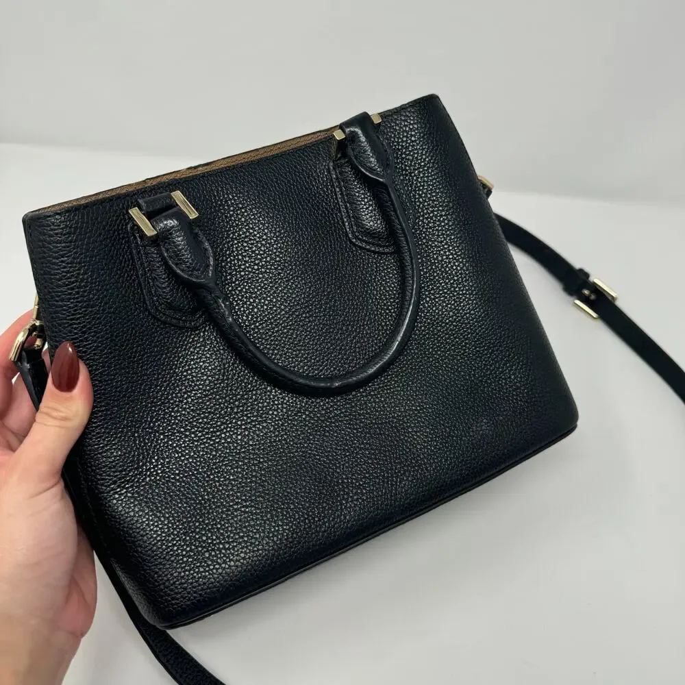 Michael Kors Black Leather Crossbody Purse - Picture 10 of 12